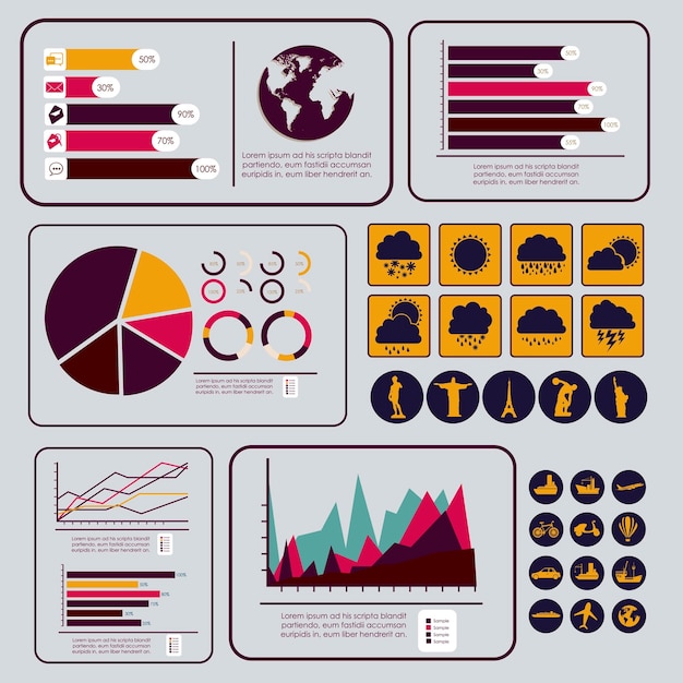 Vector tourism infographics