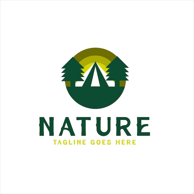 Tourist Camp Nature Logo Design Concept Vector Illustration Symbol Icon