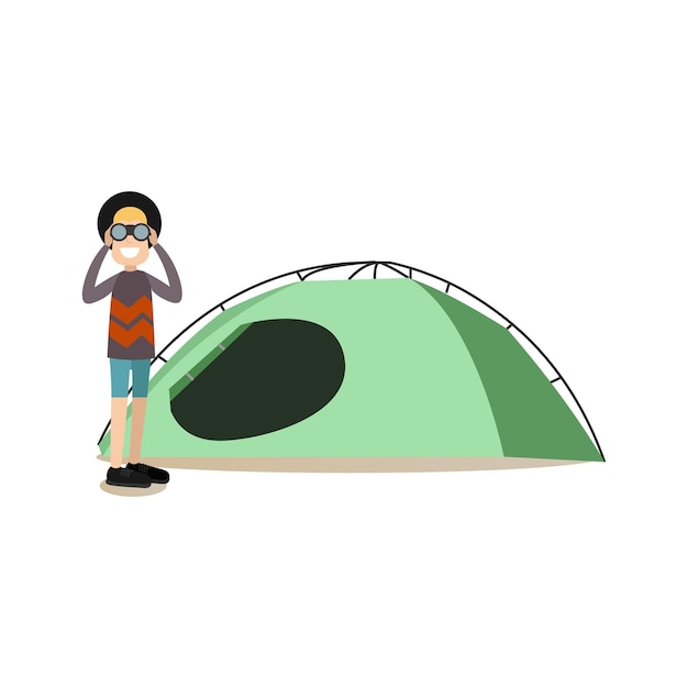 Tourist people vector illustration in flat style