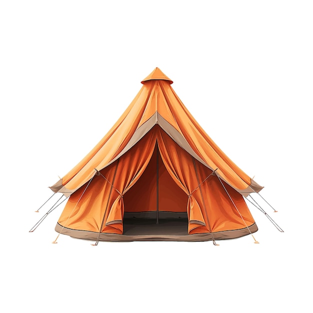 Tourist tent isolated on a white background