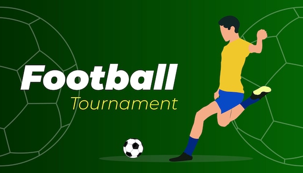 Tournament of soccer banner. football tournament banner template.