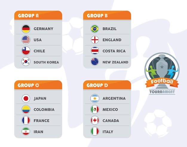 Tournament soccer groups templates