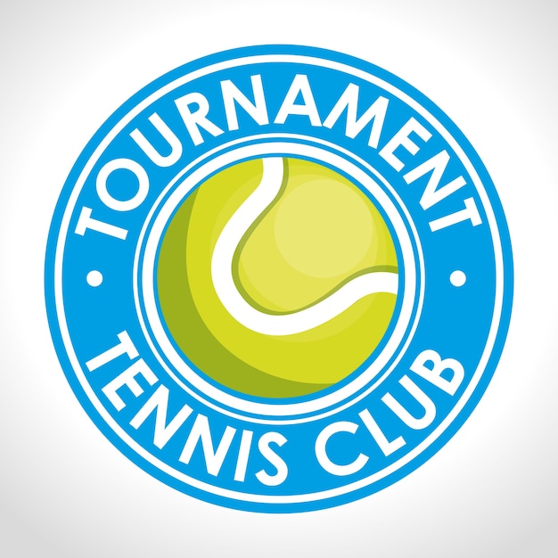 Distintivo del torneo di tennis club blu