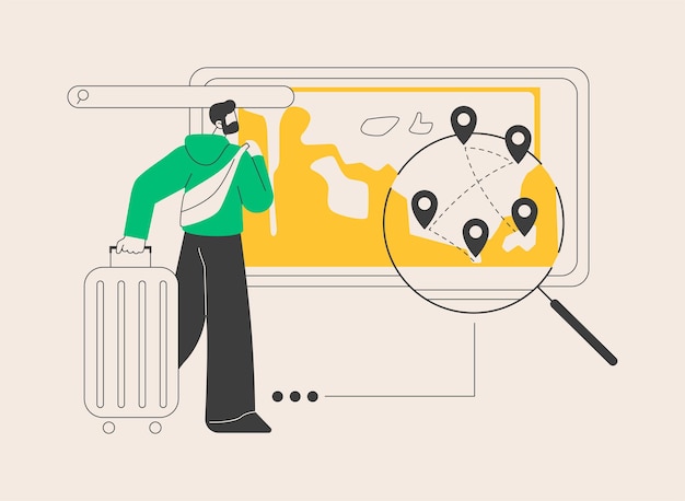 Tournavigator abstract concept vectorillustratie