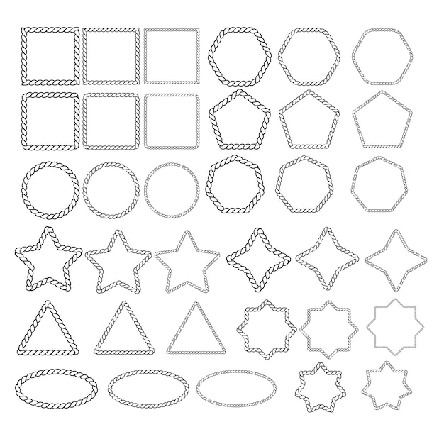 Touw fundamentele chape frame vector patroon