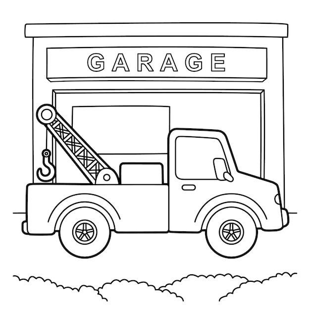 tow truck coloring pages