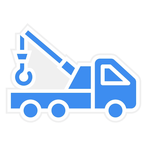 Vector tow truck icon style