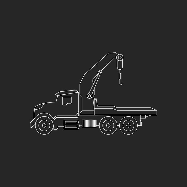 Tow truck icon vector