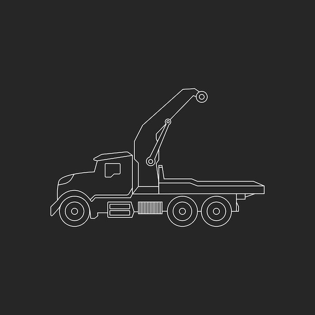 Tow truck icon vector