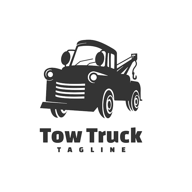 tow truck mascot logo