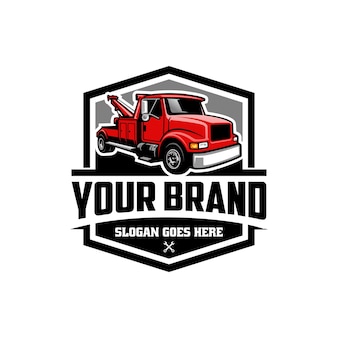 Vettore del logo del camion di servizio del camion di rimorchio del camion di rimorchio