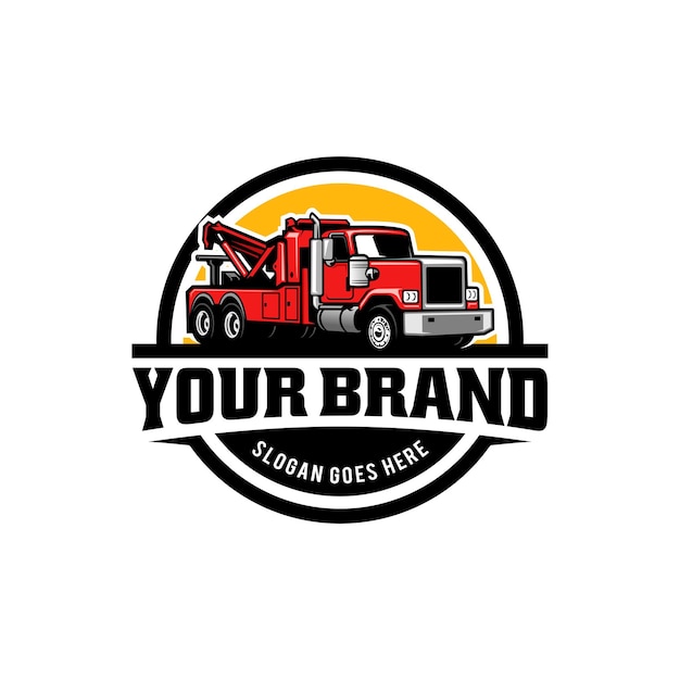 Vector tow truck  towing truck  service truck logo vector