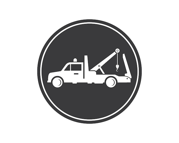 Tow truck vector icon logo design