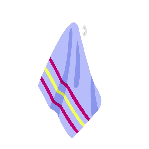 Towel on hanger icon Flat illustration of towel on hanger vector icon for web design