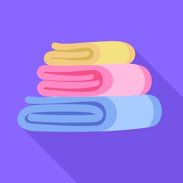 Vettore icona della pila di asciugamani illustrazione piatta dell'icona vettoriale della pila di asciugamani per il web design