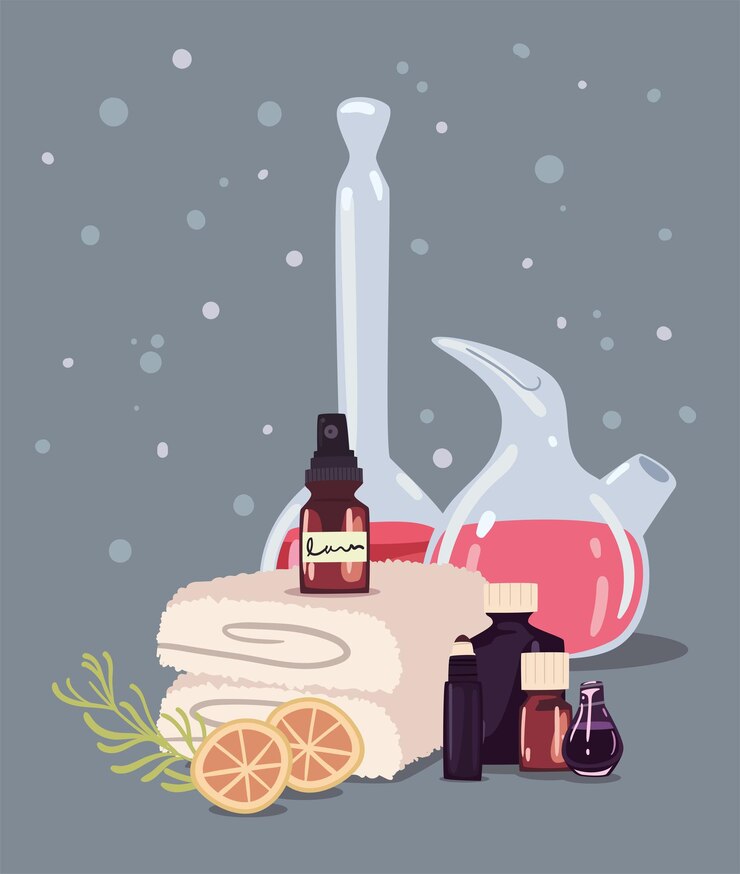 Vector towels and spa icons