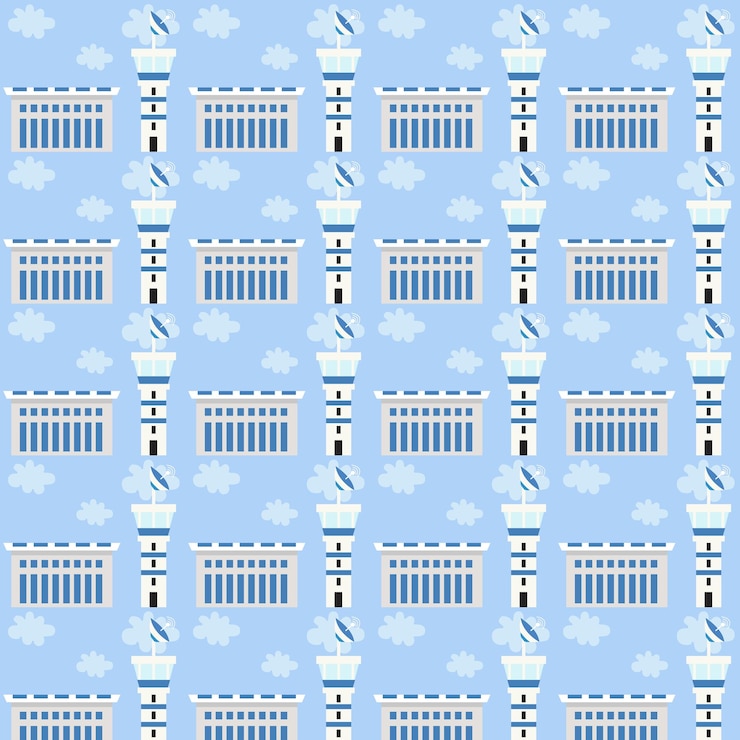 Vector tower airport pattern 2
