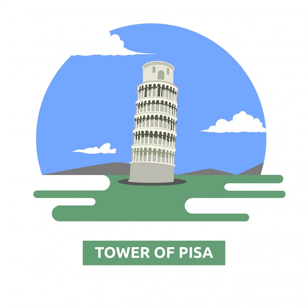 Vector tower of pisa