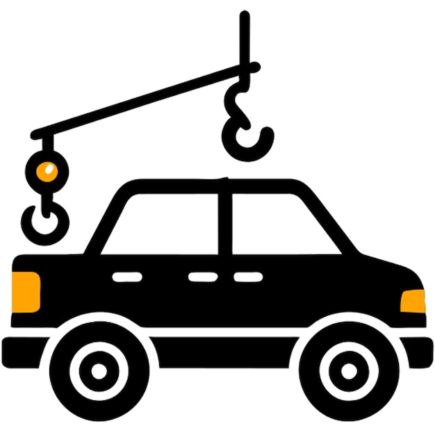 Vector towing a car icon