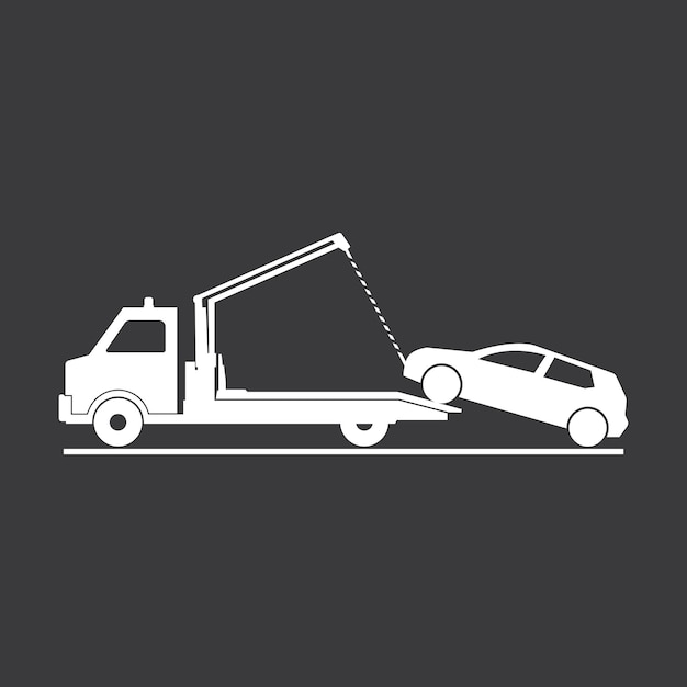 Vector towing car icon