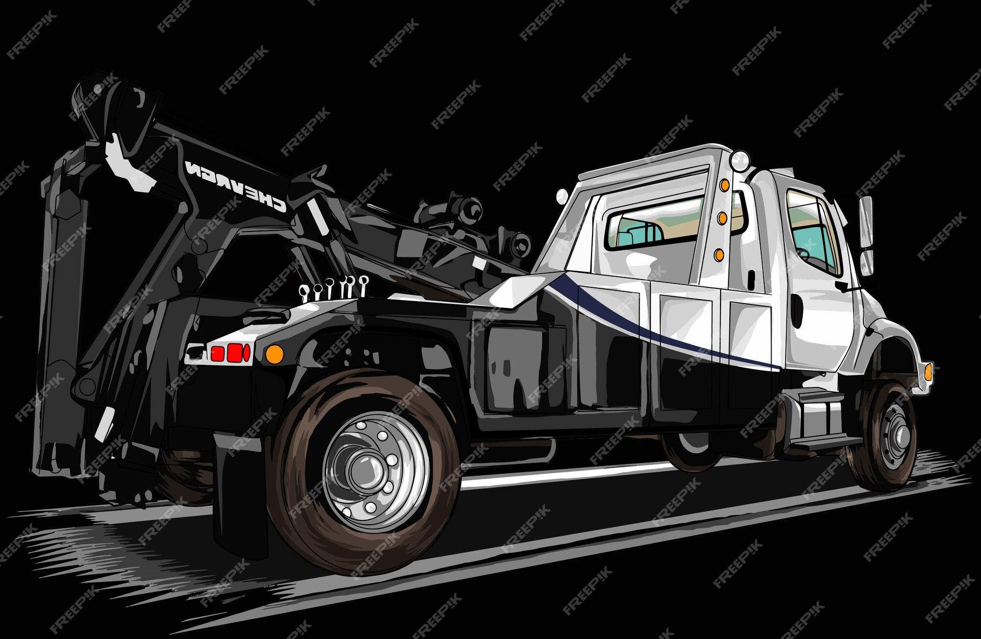 Cartoon Monster Tow Truck Photographic Print for Sale by Mechanick