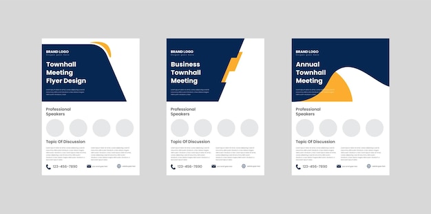 タウンホールミーティングのフライヤーデザイン