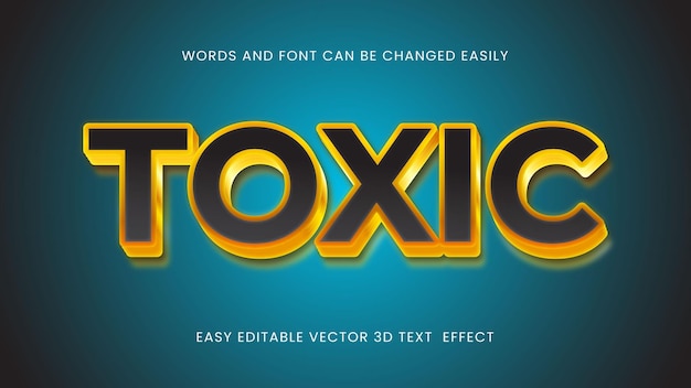 Toxic editable 3d style