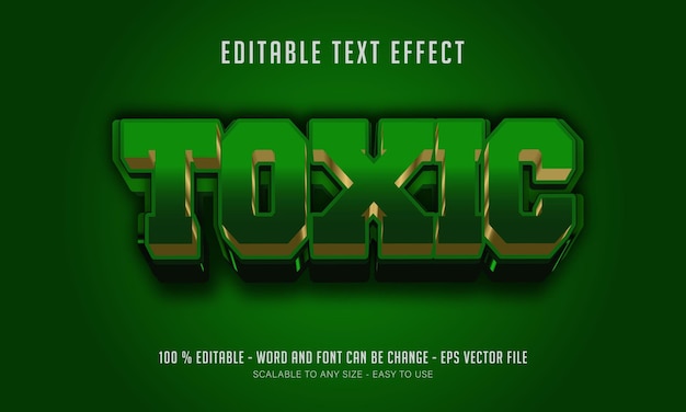 toxic editable text effect