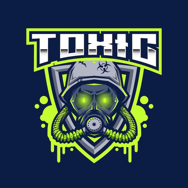 Шаблон логотипа toxic esport