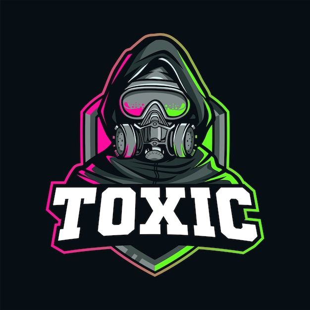 Toxic Gas Mask mascot for logo esport and sport