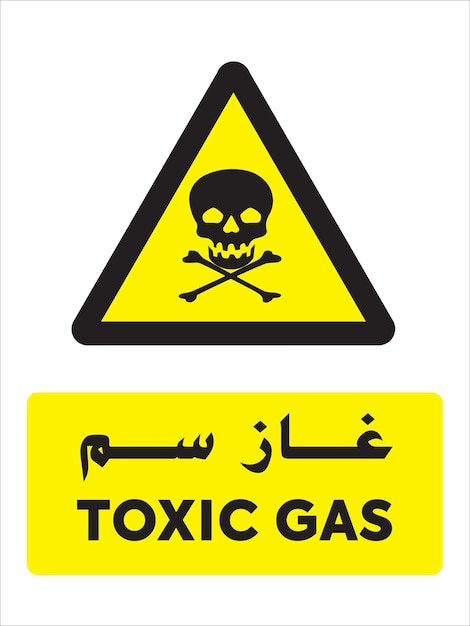 Vector toxic gas sign