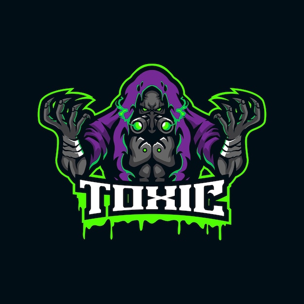 Toxic mascot logo design vector with modern illustration concept style for badge, emblem and t shirt printing. Toxic illustration for sport and esport team.