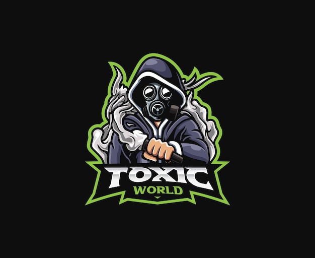 Logo design mascotte tossico
