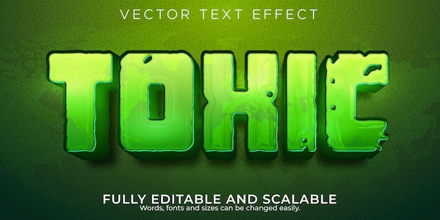 Vector toxic text effect