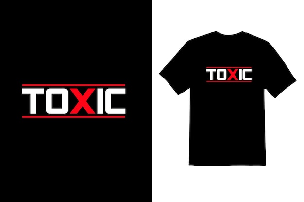дизайн футболки с токсичным шрифтом