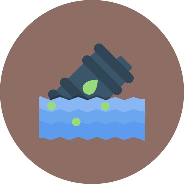 Vector toxic waste flat illustration