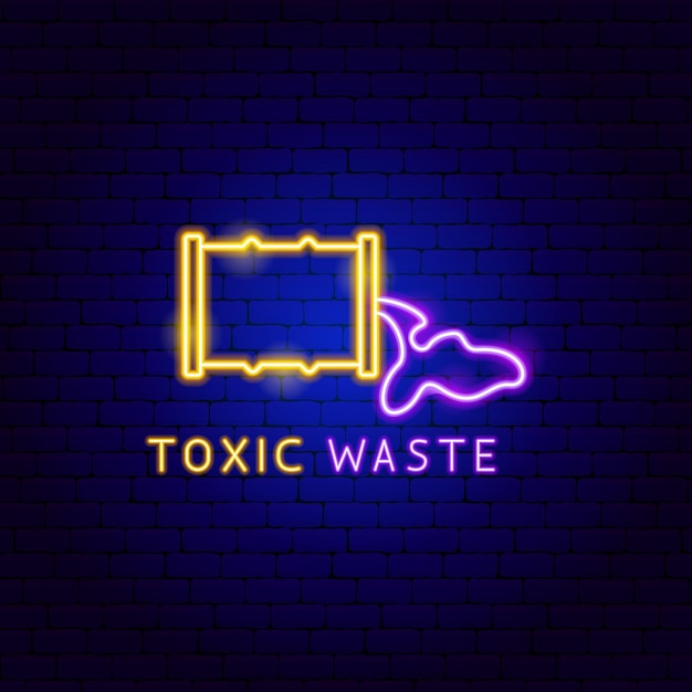 Toxic Waste Neon Label