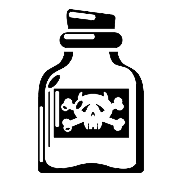 Toxin bottle icon Simple illustration of toxin bottle vector icon for web