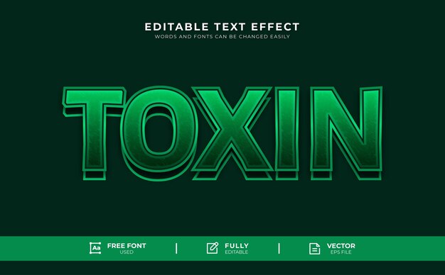 Toxin Editable Text Effect