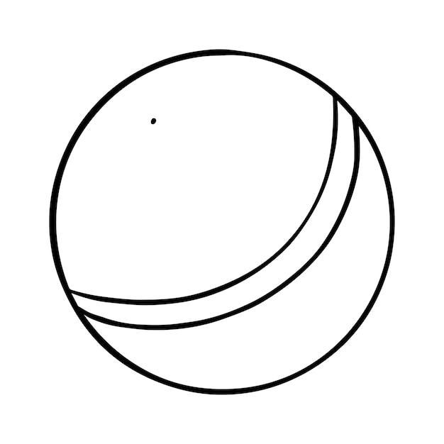 Vector toy ball with stripe doodle linear cartoon