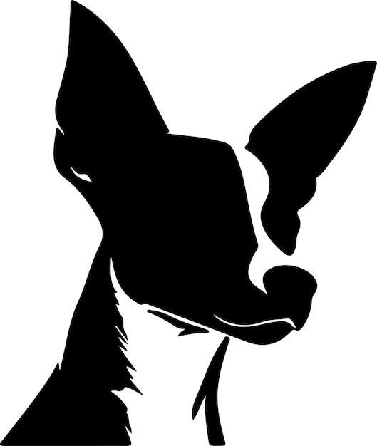 Toy Fox Terrier black silhouette with transparent background