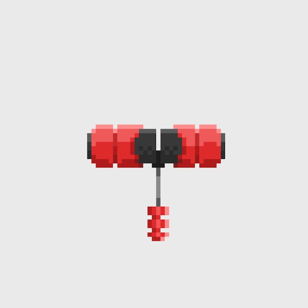 toy hammer in pixel art style