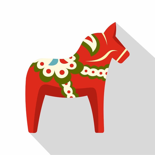 Toy horse icon Flat illustration of toy horse icon for web