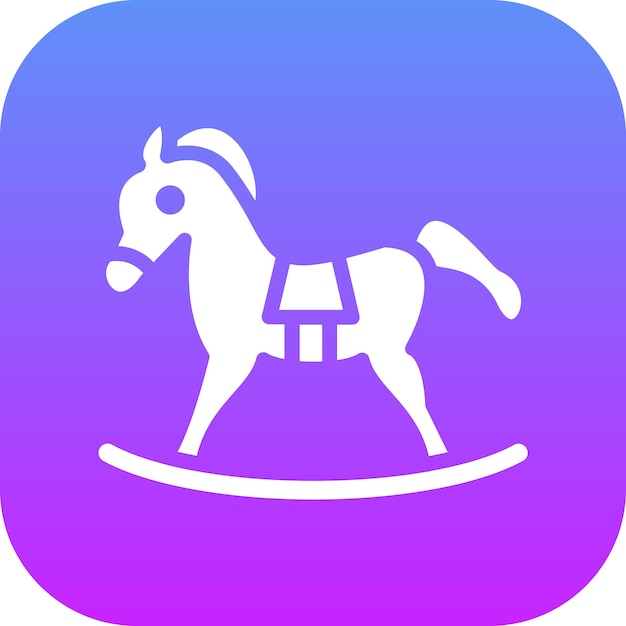 Toy Horse vector icon illustration of Baby iconset