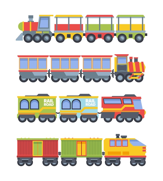 Toy trains set