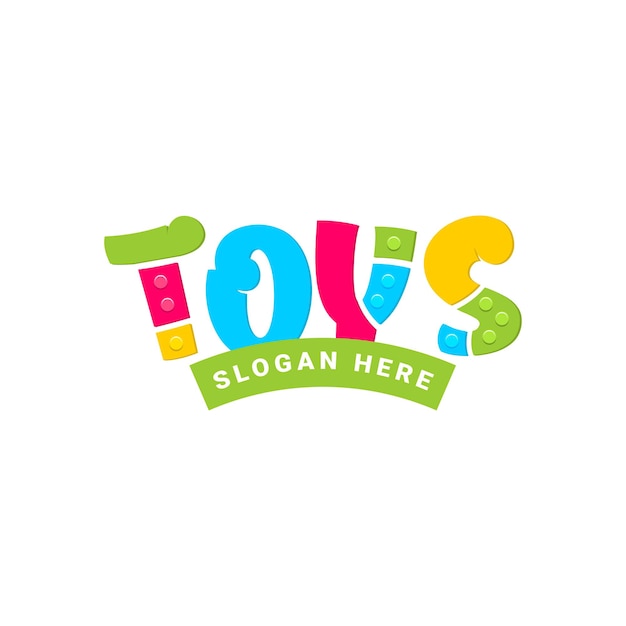 Toys Lettering Text Logo Design For Fun Vector