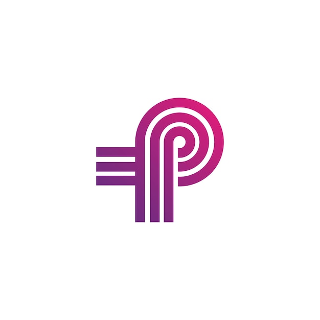 Tp lettermark icon logo design