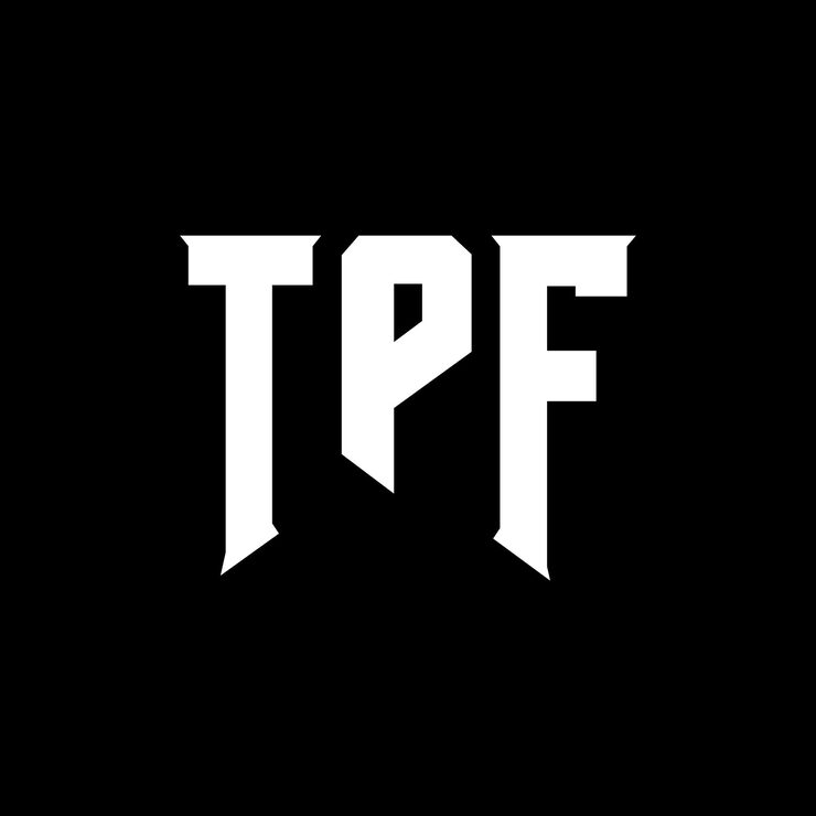 Vector 기술 회사 tpf의 글자 로고 디자인: 검은색과 색 색상 조합 tpf 로고 tpf 터 tpf 디자인 tpf 아이콘 tpf 알파 tpf 타이포그래피 로고 디자인