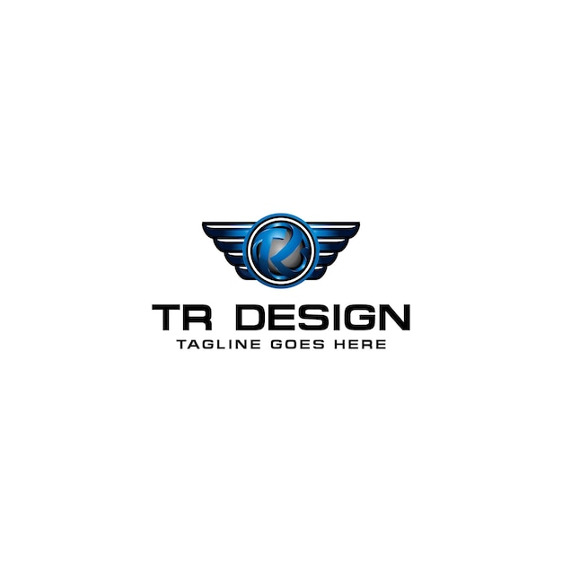 TR современный дизайн 3D логотип