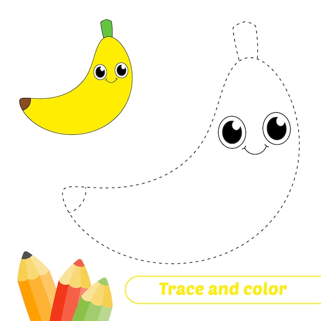 아이 바나나 벡터에 대한 추적 및 색상
